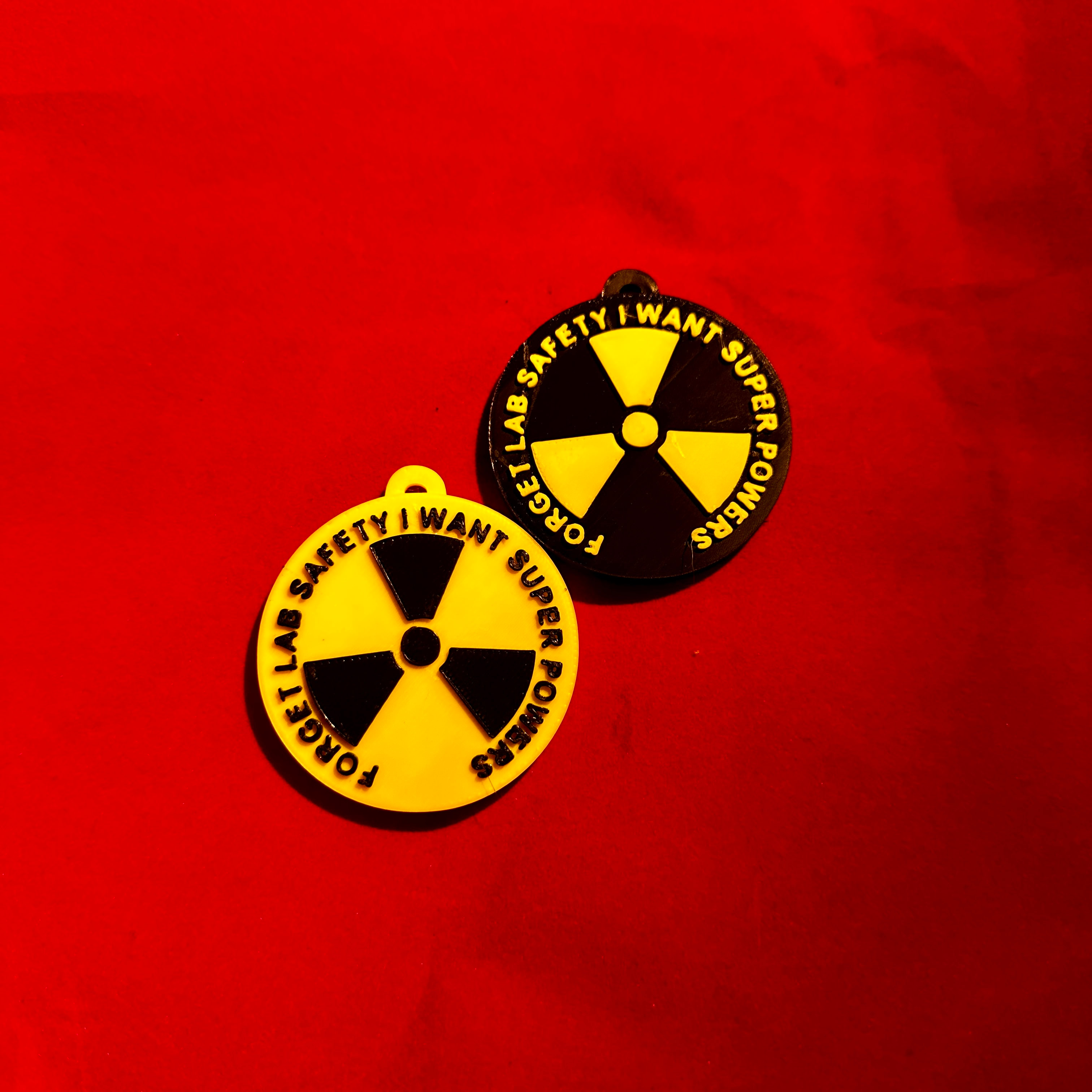 Custom super powers keychain made by Stormy Sailors